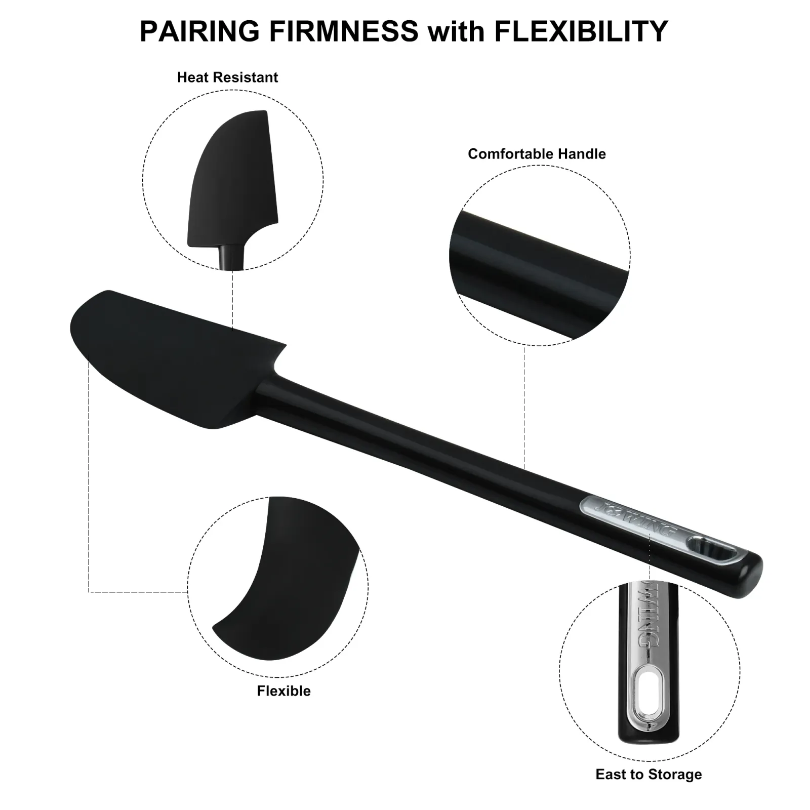 Spatules en silicone utilisées en cuisine
