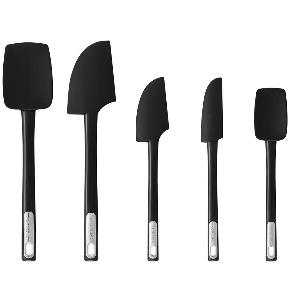 Ensemble de spatules en silicone résistantes à la chaleur avec manche antidérapant, pour la cuisson, le mélange, la pâtisserie et le service. 11