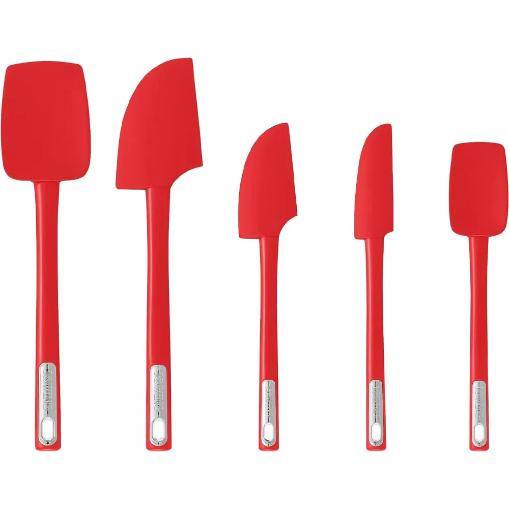 Ensemble de spatules en silicone résistantes à la chaleur avec manche antidérapant, pour la cuisson, le mélange, la pâtisserie et le service. 8