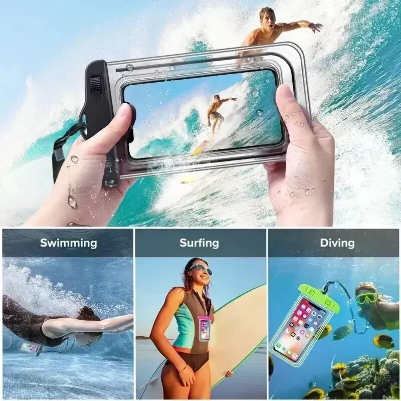 Étui étanche pour téléphone, pochette universelle de protection sous-marine, housse PVC pour iPhone 12 Pro, XS Max, XR, X 6