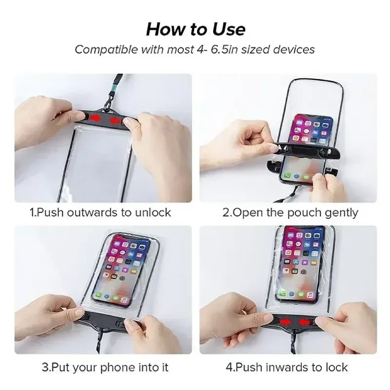 Pochette étanche pour smartphone, ambiance plage