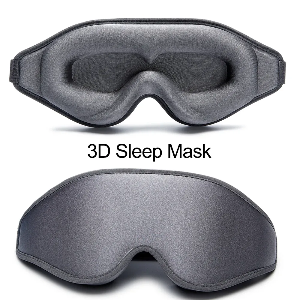 Masque de sommeil 3D en mousse à mémoire de forme, bandeau occultant 99 % pour une meilleure qualité de sommeil 2