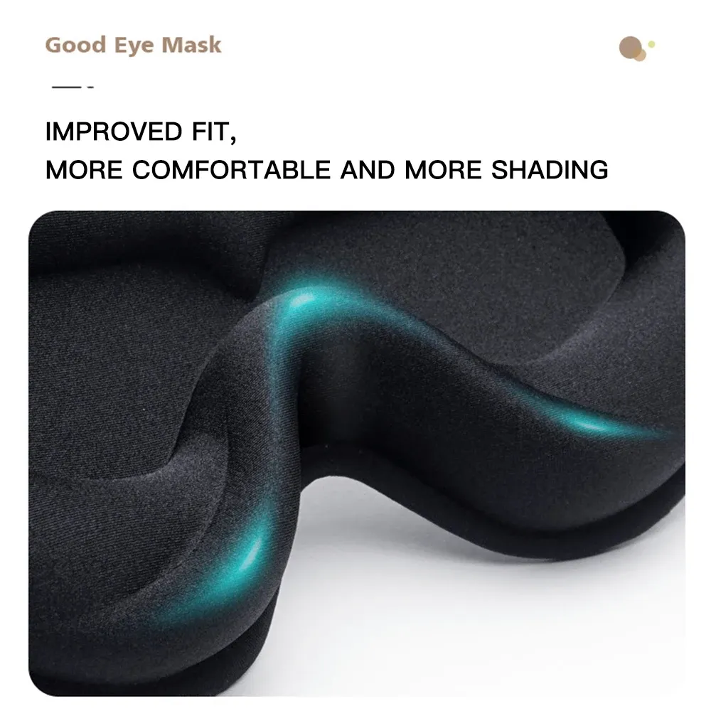 Masque de sommeil 3D en mousse à mémoire de forme, bandeau occultant 99 % pour une meilleure qualité de sommeil 5