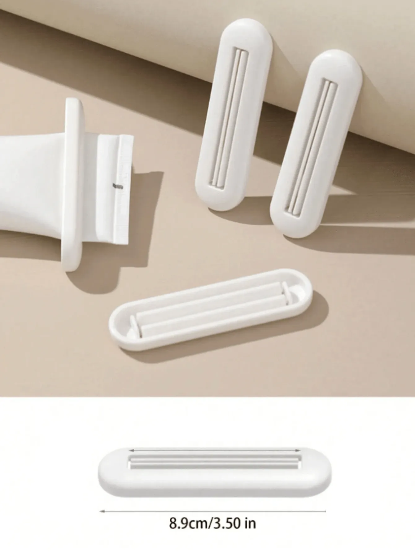 1/2/3 pièces Distributeur manuel multifonction de dentifrice et presse-tube de crème, pince d'extraction pour salle de bain 6