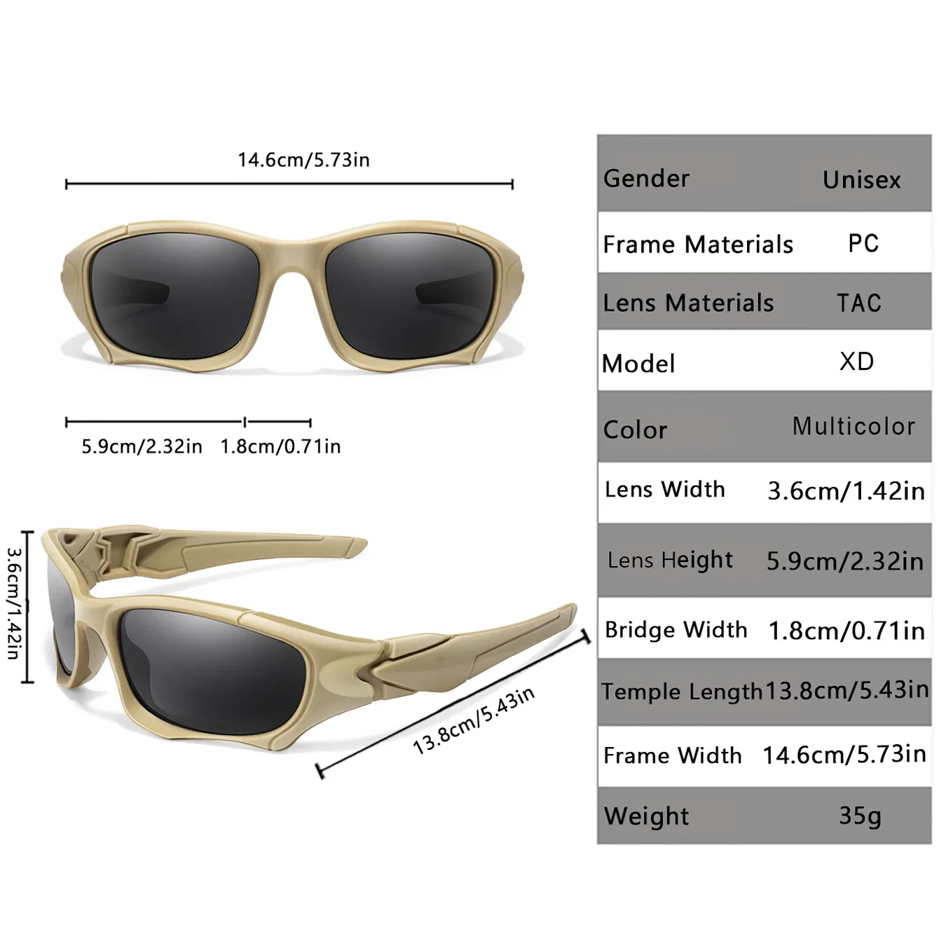 Lunettes de soleil polarisées de pêche pour hommes et femmes, à motif camouflage classique, avec protection UV pour la conduite, le cyclisme et la randonnée en plein air 2