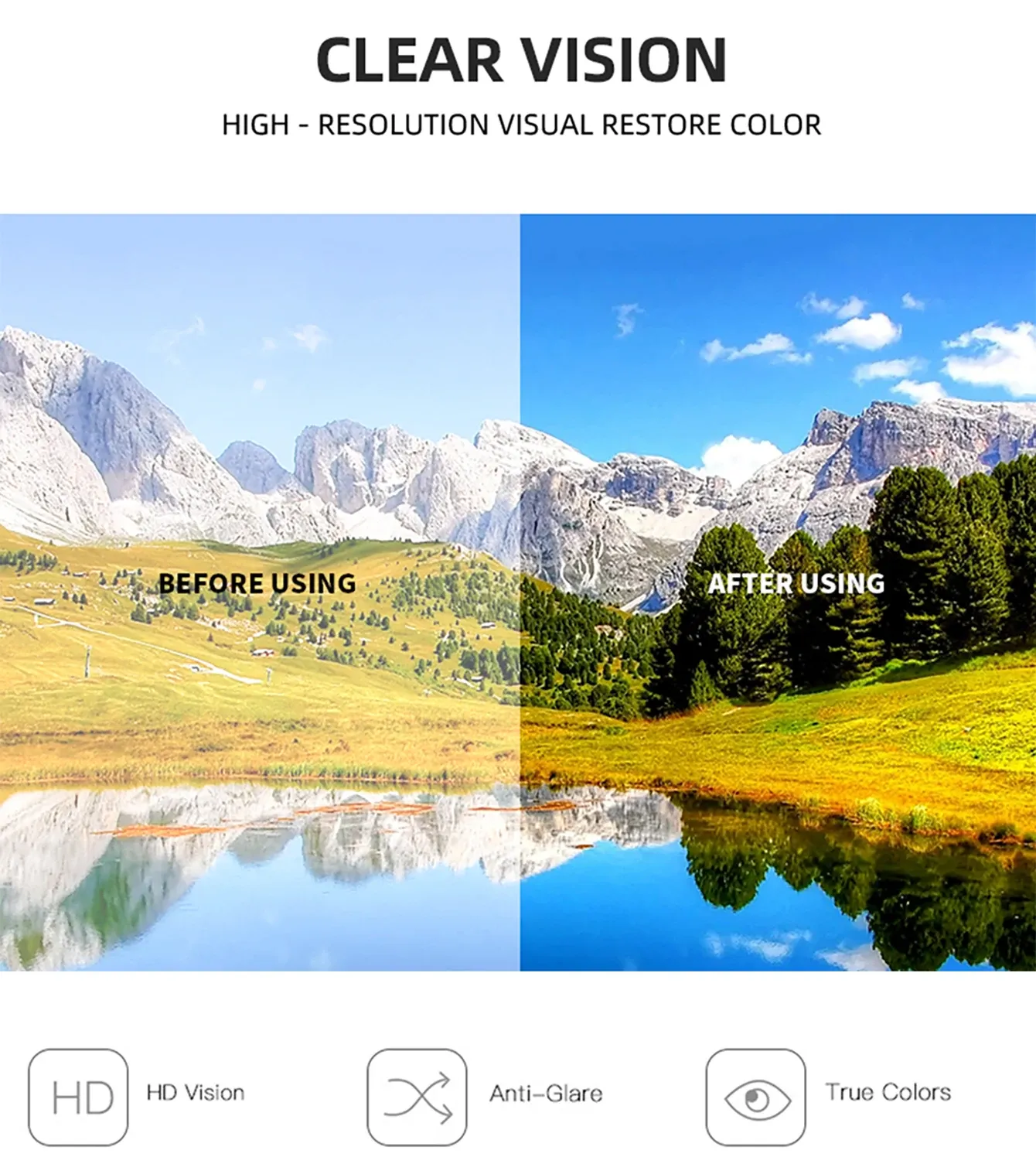 Lunettes de soleil, vue d'ensemble