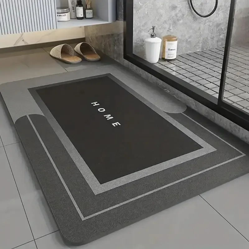 Tapis de bain antidérapant 40 x 60 cm, super absorbant, séchage rapide et doux, pour salle de bain et douche - Image 1