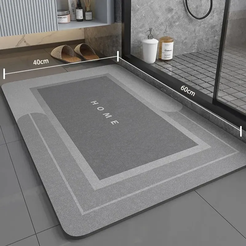 Tapis de bain antidérapant 40 x 60 cm, super absorbant, séchage rapide et doux, pour salle de bain et douche 7