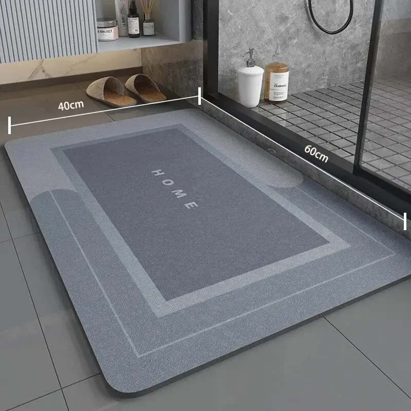 Tapis de bain antidérapant 40 x 60 cm, super absorbant, séchage rapide et doux, pour salle de bain et douche 10