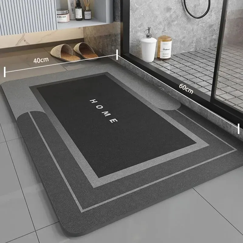 Tapis de bain antidérapant 40 x 60 cm, super absorbant, séchage rapide et doux, pour salle de bain et douche 12