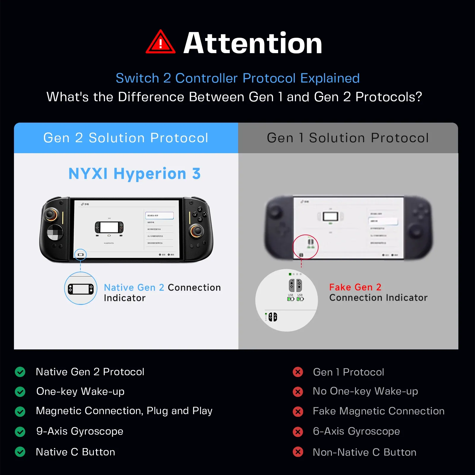 Manette sans fil NYXI Hyperion 3 pour Switch 2