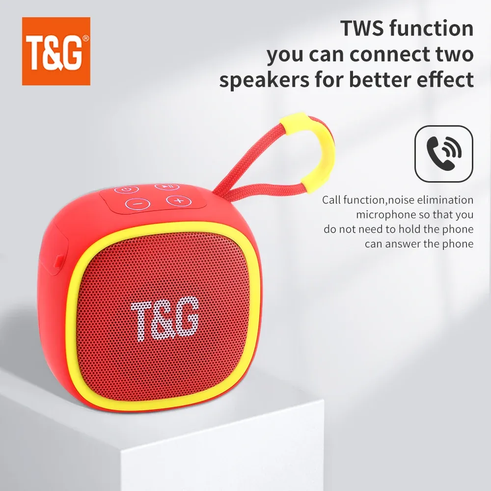 Haut-parleur Bluetooth portable sans fil TWS BT 5.3 avec son HiFi puissant, prise en charge carte TF et radio FM, modèle TG659 5