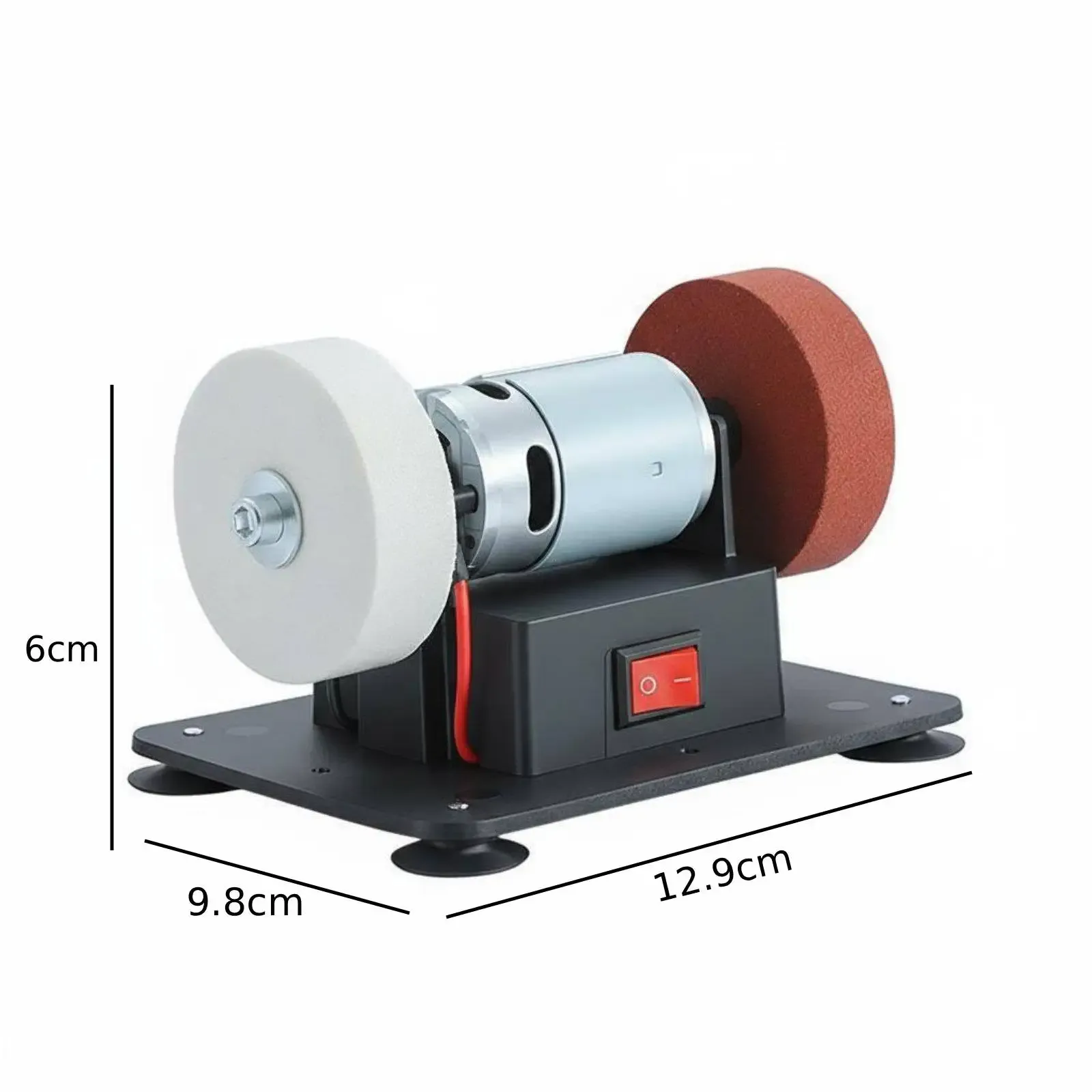 Petite meuleuse de table à double roue, finition premium