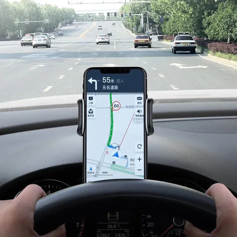 Support de téléphone pour voiture rotatif à 360°, support universel pour smartphone à fixer sur tableau de bord 5
