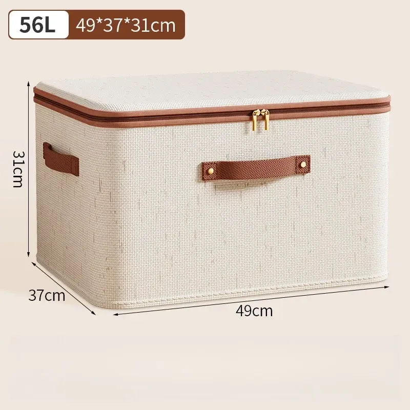 Boîte de rangement pliable avec couvercle, organisateur de vêtements anti-poussière de grande capacité, rangement multifonctionnel pour placard 11