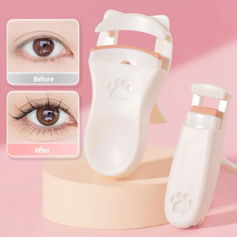 Pince à cils griffe de chat portable avec coussinets en silicone de rechange