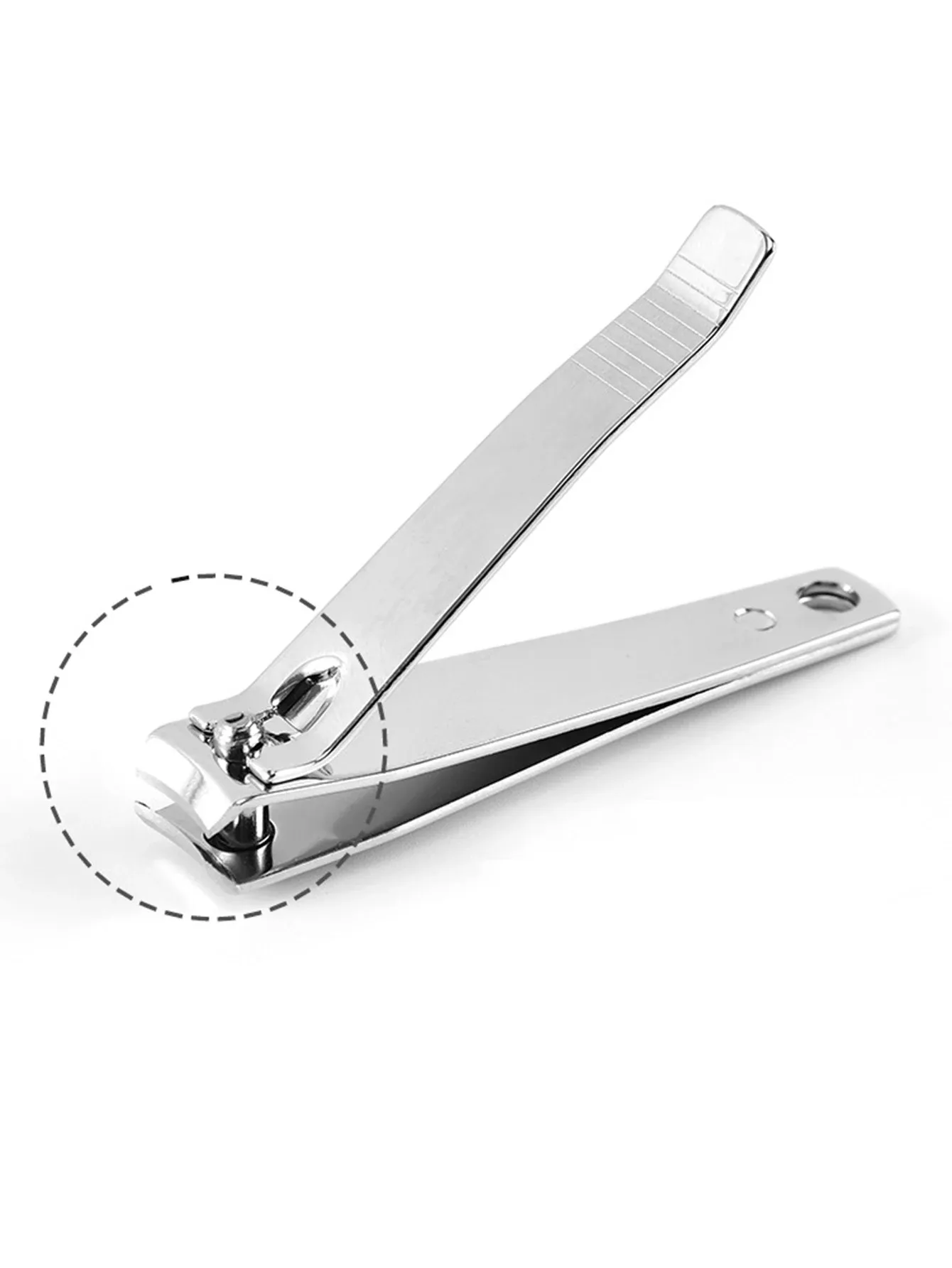 Coupe-ongles en acier inoxydable, design ergonomique