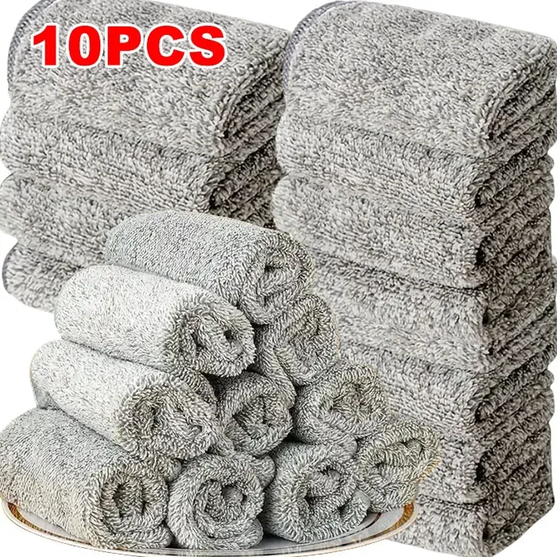 Chiffons de nettoyage en microfibre réutilisables pour vélo, voiture et cuisine 8