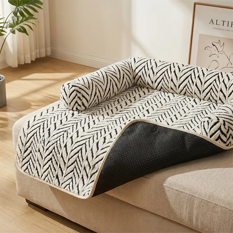 Détail du tapis de canapé pour animaux