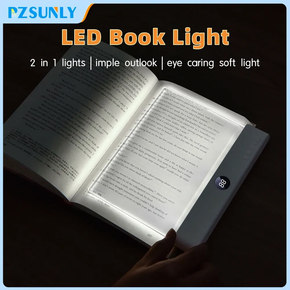 Lampe de lecture LED rechargeable à pince, éclairage à 3 couleurs avec minuterie et protection des yeux