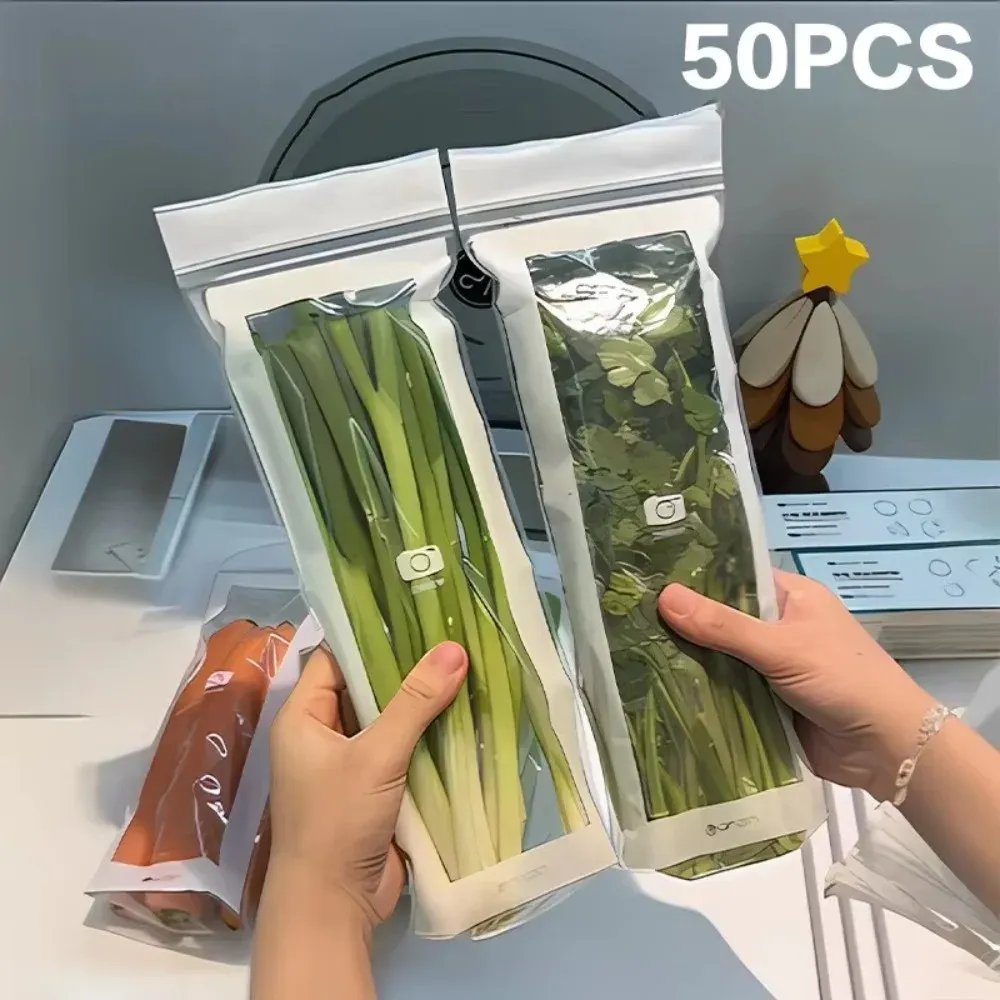 Sacs de conservation alimentaire réutilisables et étanches, épais et résistants à l'humidité, pour fruits et légumes, lot de 15 ou 50 pièces 8