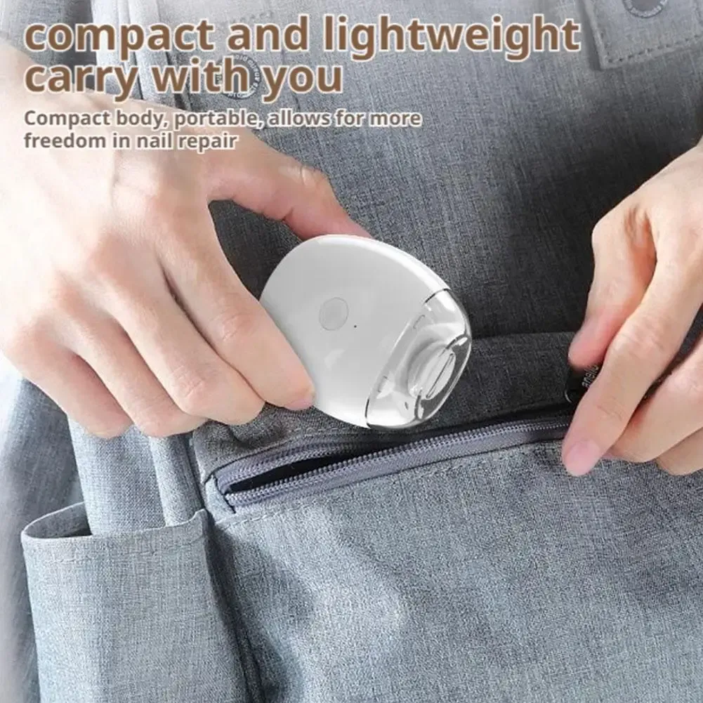 Ponceuse électrique 2-en-1 à LED et coupe-ongles automatique pour bébés, enfants et adultes 5