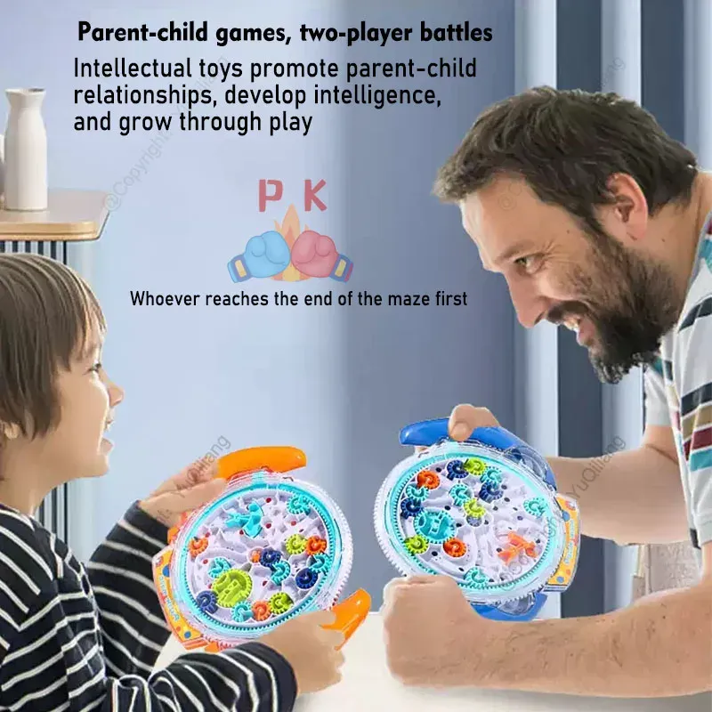 Jeu de labyrinthe à engrenages et billes pour stimuler la logique et la concentration, jouet éducatif interactif pour enfants 3