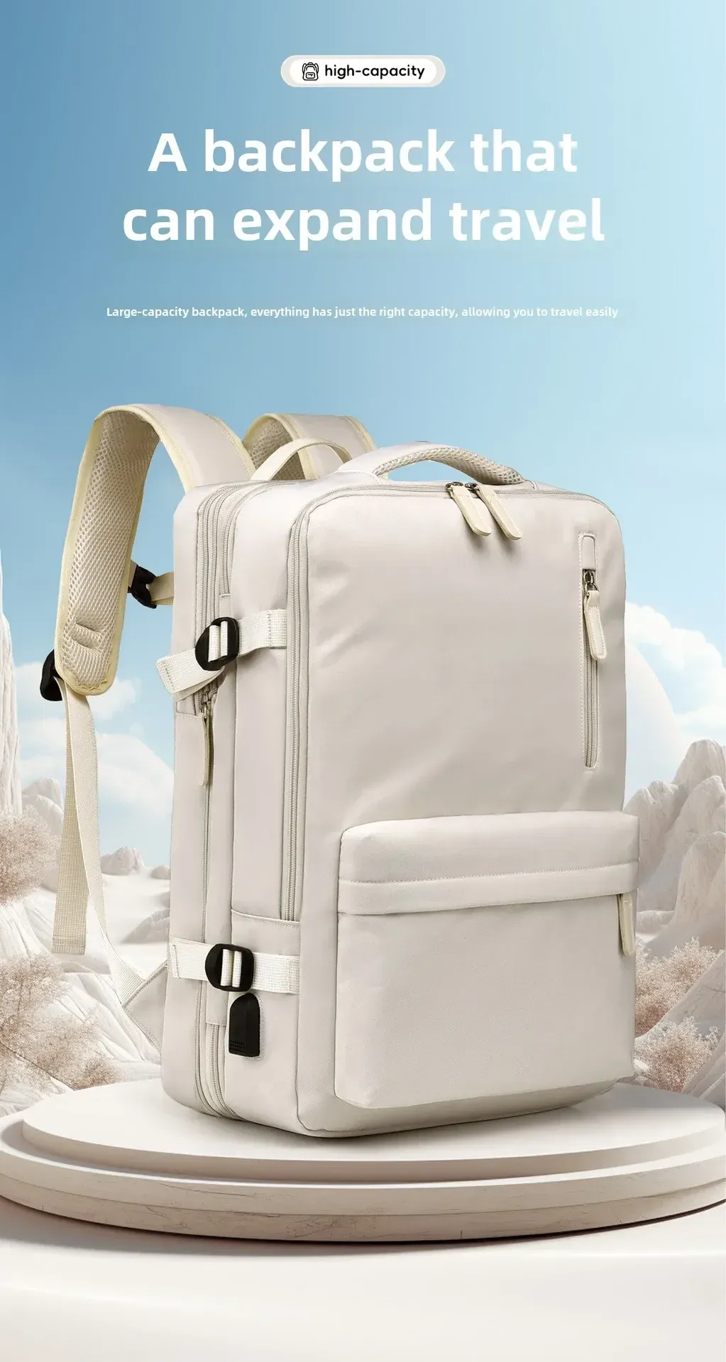 Sac à dos élégant, vue d'ensemble