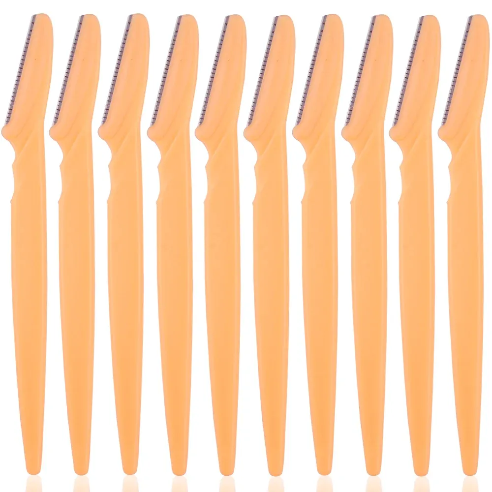 Rasoir à sourcils portable, lot de 3, 4 ou 10 pièces, lames de précision pour le visage, épilation sûre et soignée pour femme, outil de maquillage 13