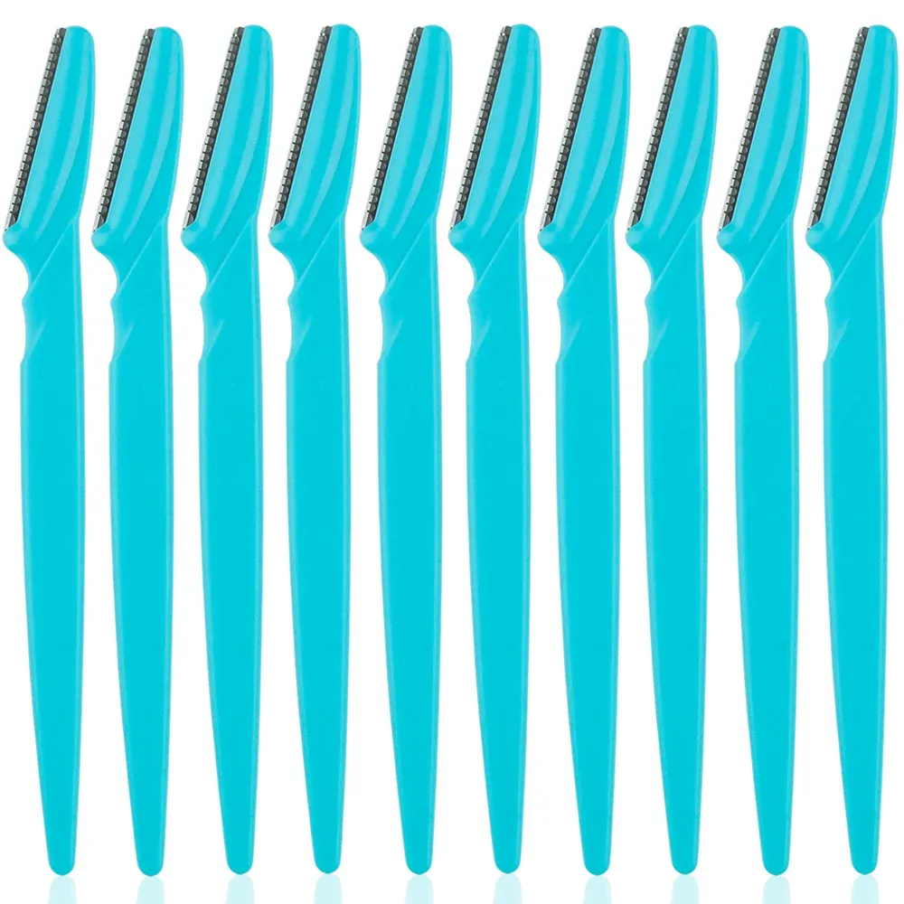Rasoir à sourcils portable, lot de 3, 4 ou 10 pièces, lames de précision pour le visage, épilation sûre et soignée pour femme, outil de maquillage 12