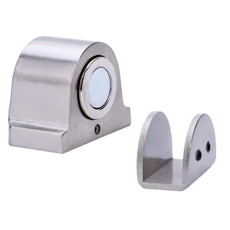 Butée de porte magnétique au sol pour verre perforé 10-12 mm, sans aspiration 4