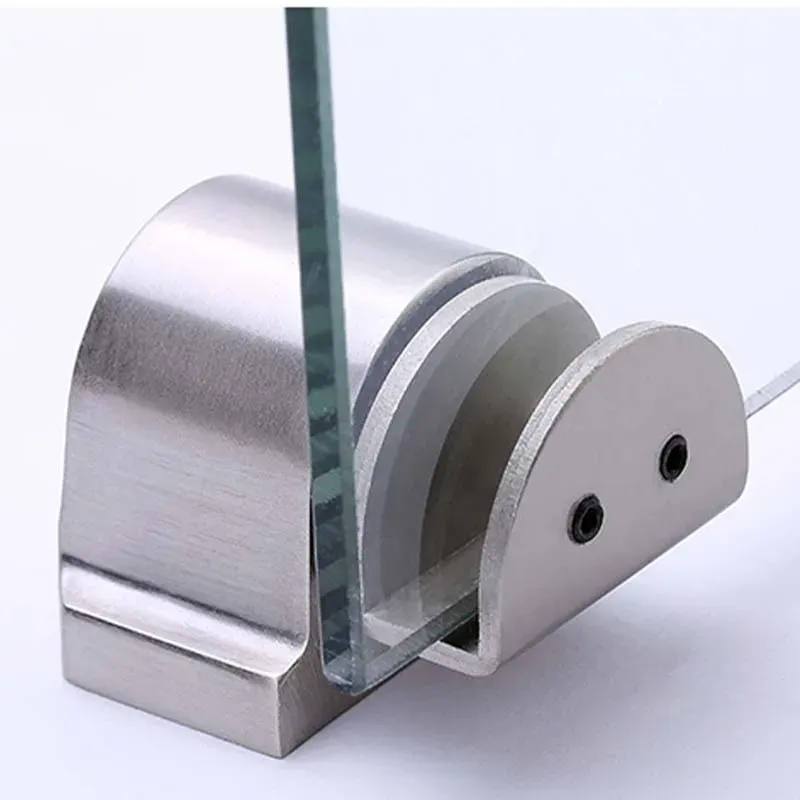 Butée de porte magnétique au sol pour verre perforé 10-12 mm, sans aspiration 5