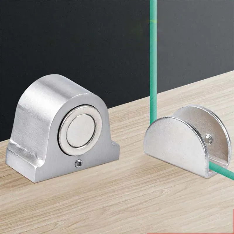 Butée de porte magnétique au sol pour verre perforé 10-12 mm, sans aspiration 6