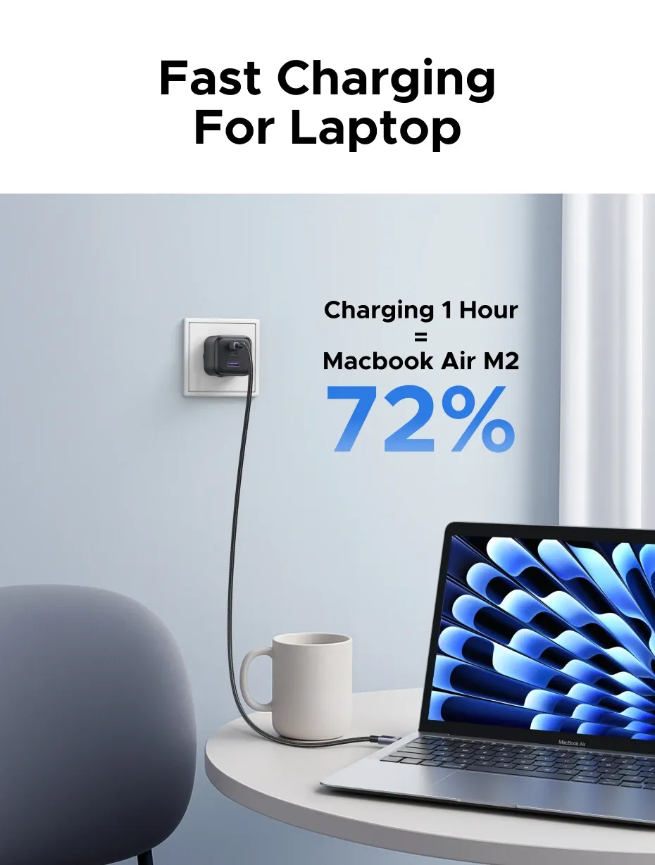 Chargeur UGREEN en usage nomade