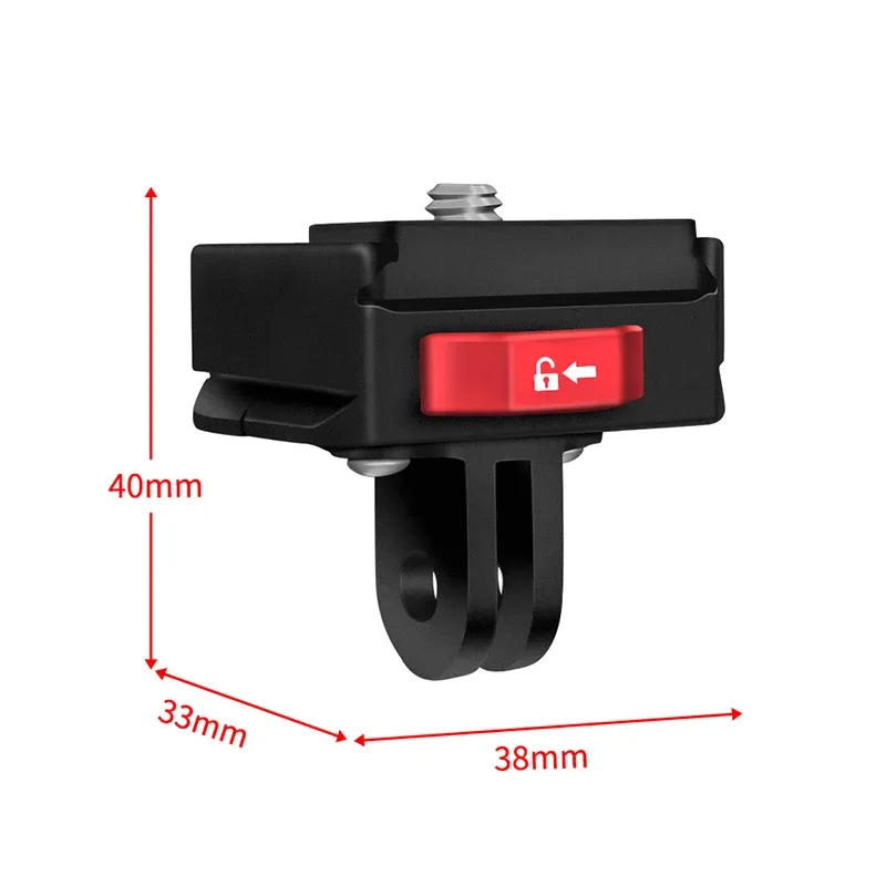 Plaque de serrage à dégagement rapide, montage V-Lock, vis 1/4" pour tête de trépied 38 mm, moniteur de champ, adaptateur de caméra à lumière LED 9