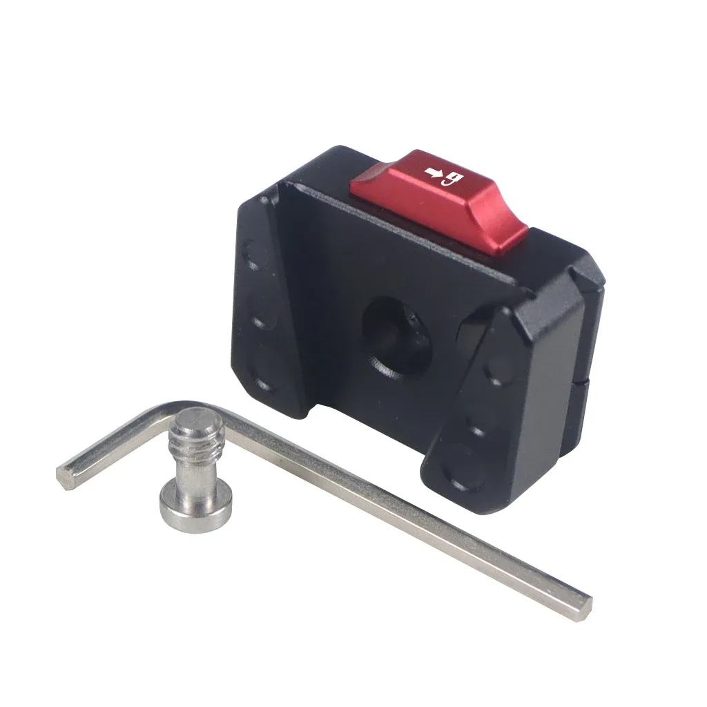 Plaque de serrage à dégagement rapide, montage V-Lock, vis 1/4" pour tête de trépied 38 mm, moniteur de champ, adaptateur de caméra à lumière LED 8