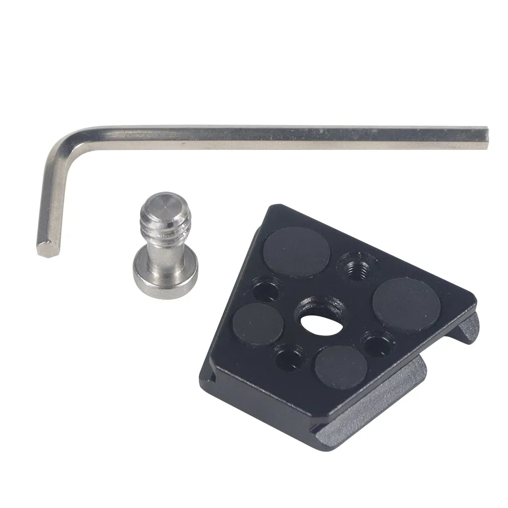 Plaque de serrage à dégagement rapide, montage V-Lock, vis 1/4" pour tête de trépied 38 mm, moniteur de champ, adaptateur de caméra à lumière LED 7