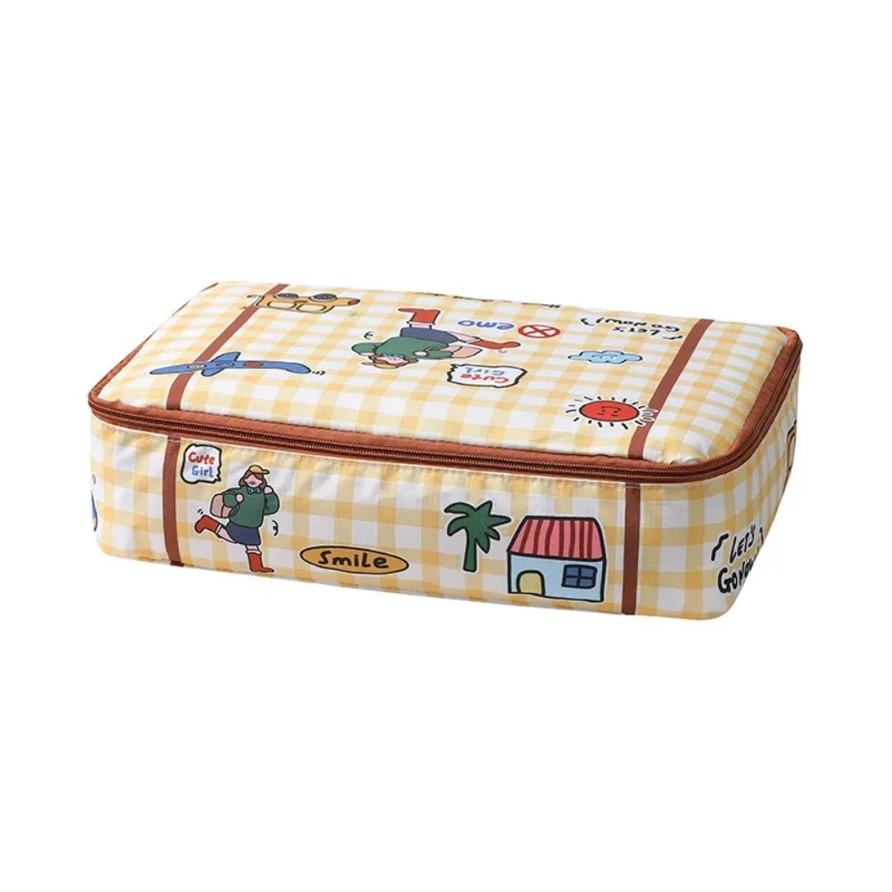 Sac de rangement de voyage grand format, organiseur de bagages multifonction étanche à fermeture éclair, pochette à cosmétiques en coton 3