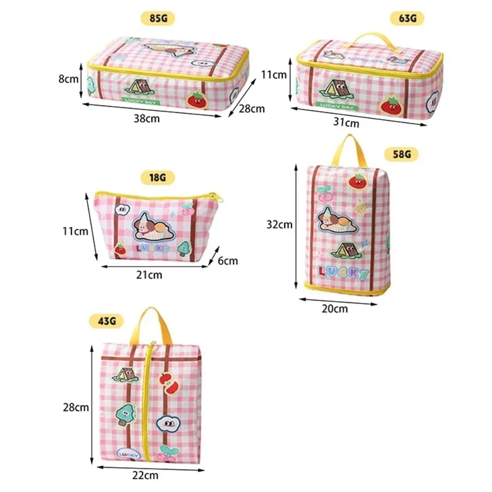 Trousse de rangement de voyage en coton, vue d'ensemble