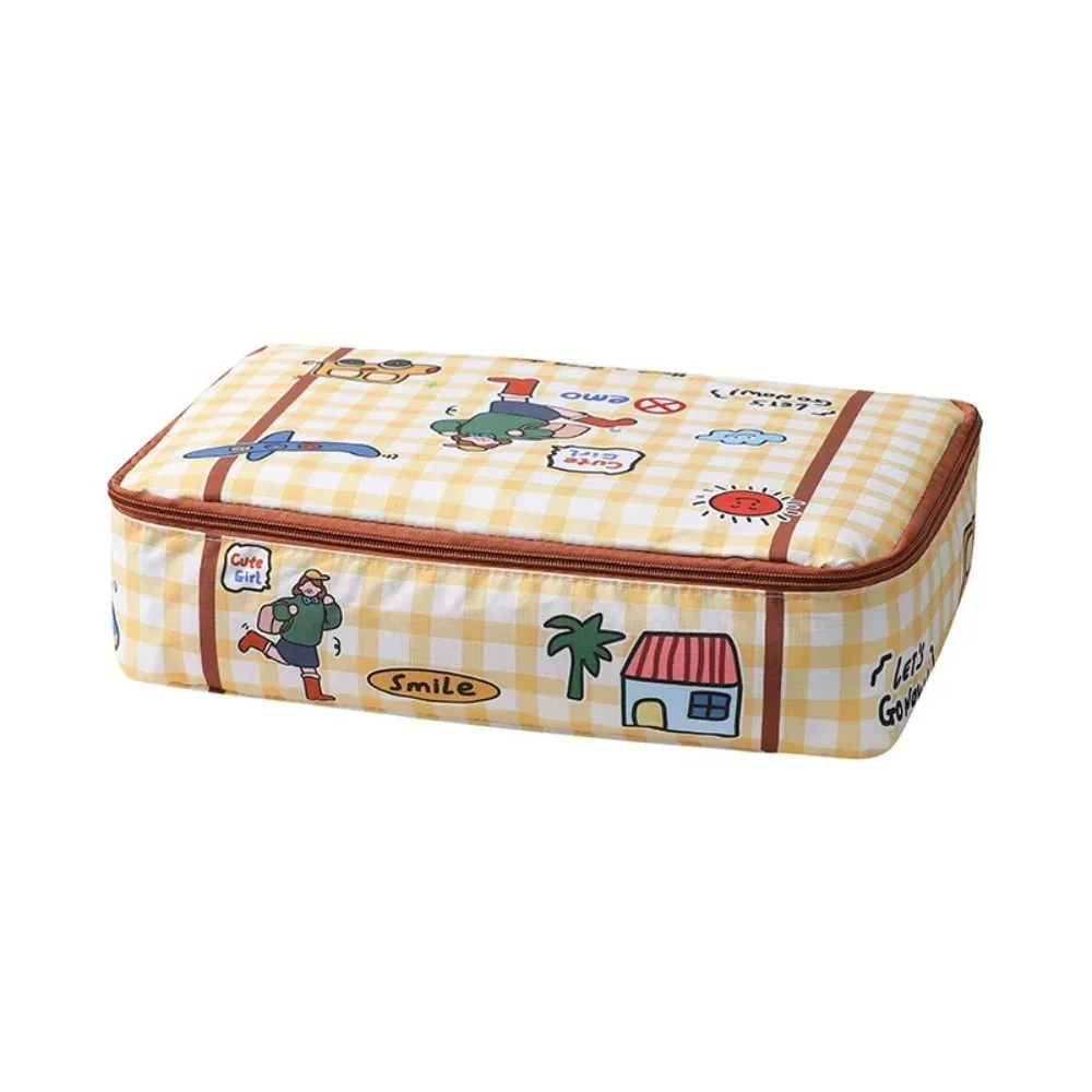 Sac de rangement de voyage grand format, organiseur de bagages multifonction étanche à fermeture éclair, pochette à cosmétiques en coton 16