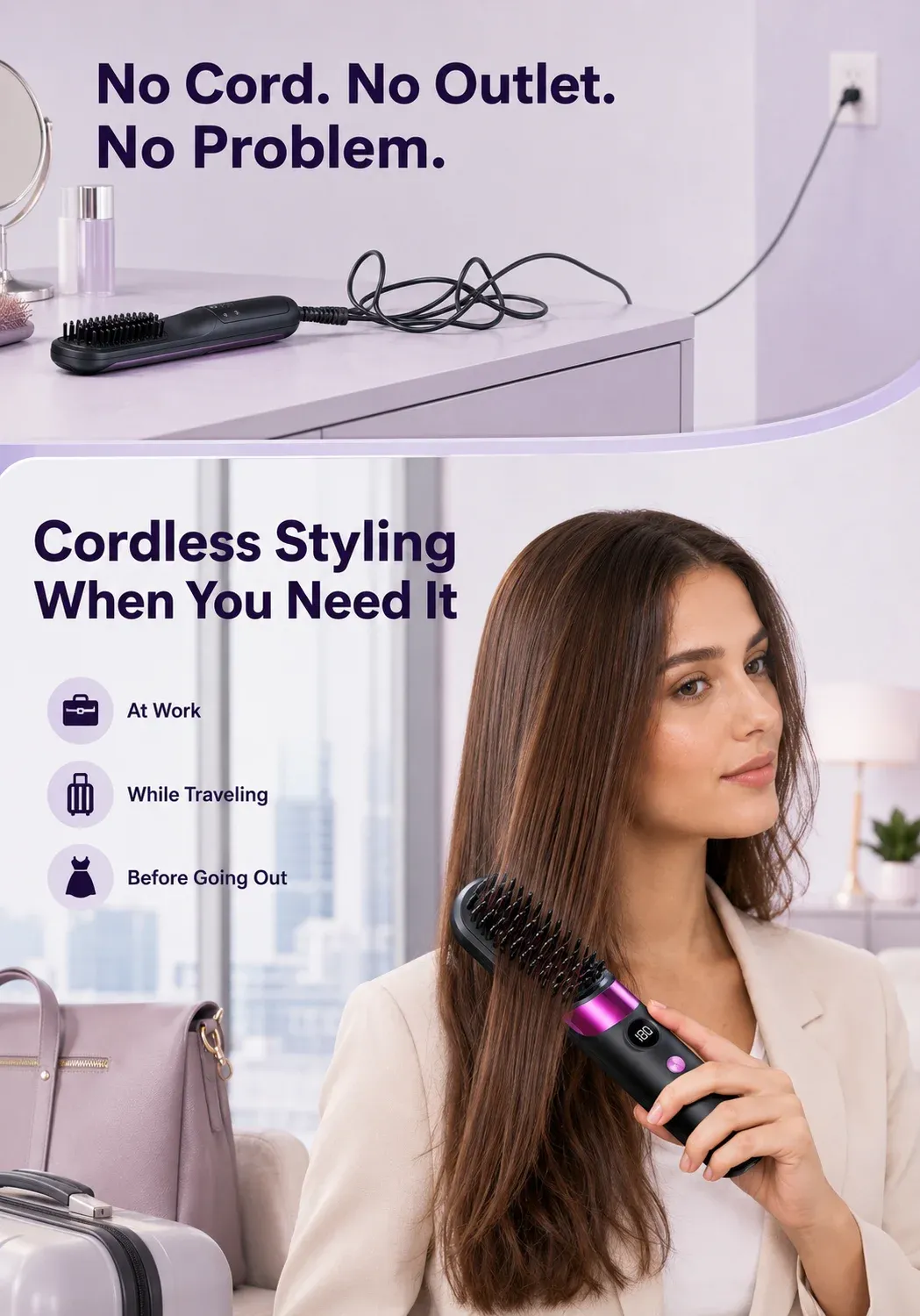 Brosse lissante en utilisation quotidienne