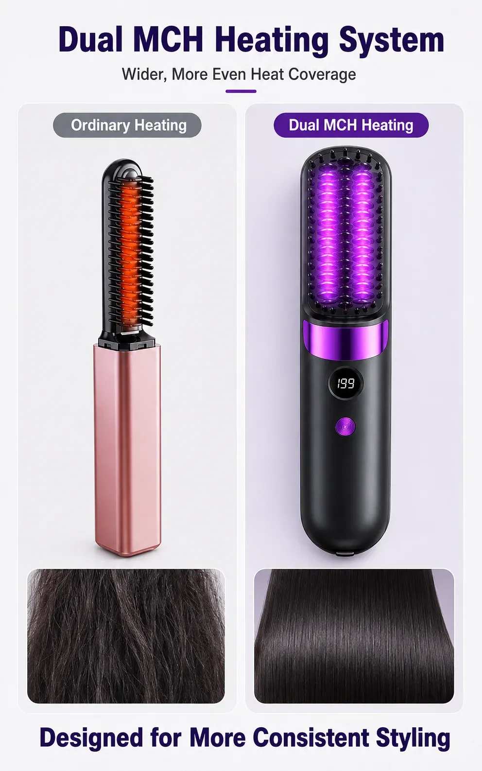 Brosse lissante, finitions et détails