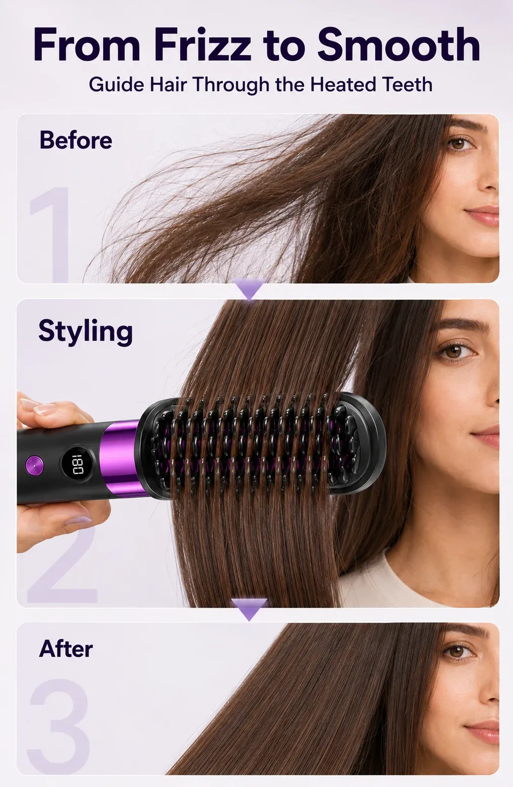 Mise en valeur de la brosse lissante