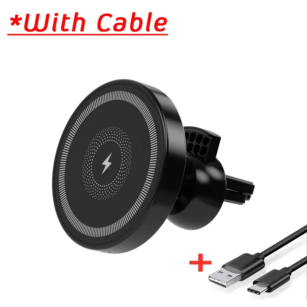 Support de chargeur magnétique sans fil pour voiture, fixation sur grille d'aération, charge rapide 15 W pour iPhone 14, 15, 16, 17 Pro Max 8