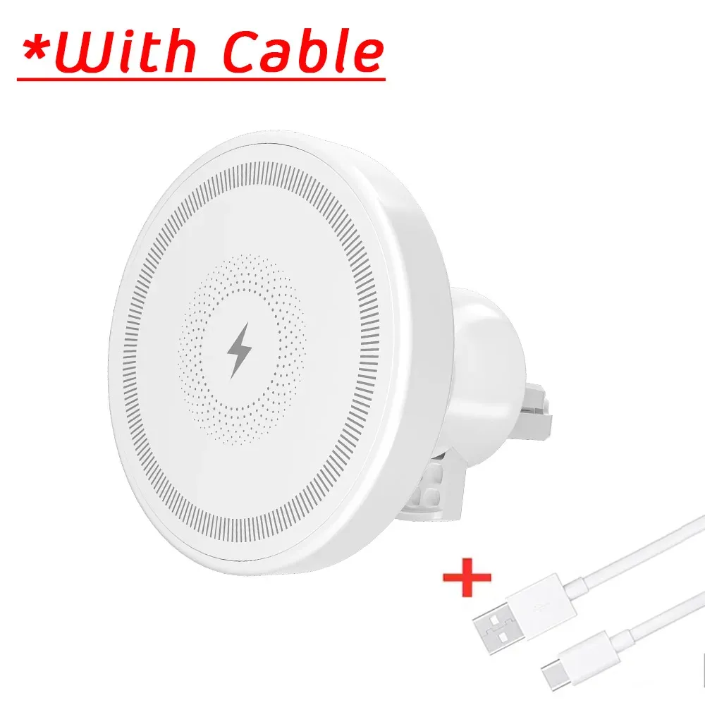 Support de chargeur magnétique sans fil pour voiture, fixation sur grille d'aération, charge rapide 15 W pour iPhone 14, 15, 16, 17 Pro Max 10