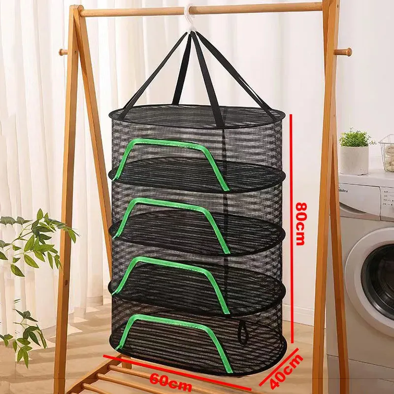 Filet de séchage pliable et portable en maille pour poisson, linge, fruits et légumes 2
