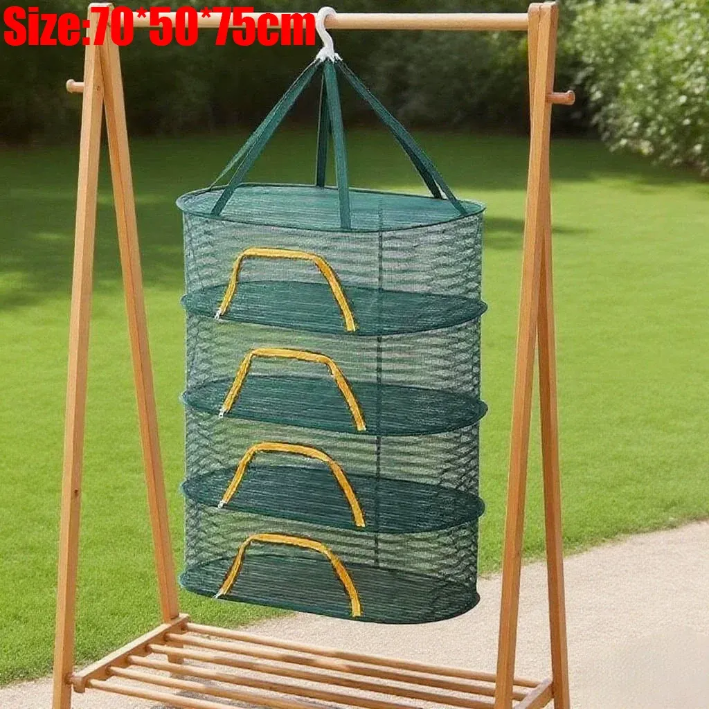 Filet de séchage pliable et portable en maille pour poisson, linge, fruits et légumes 12