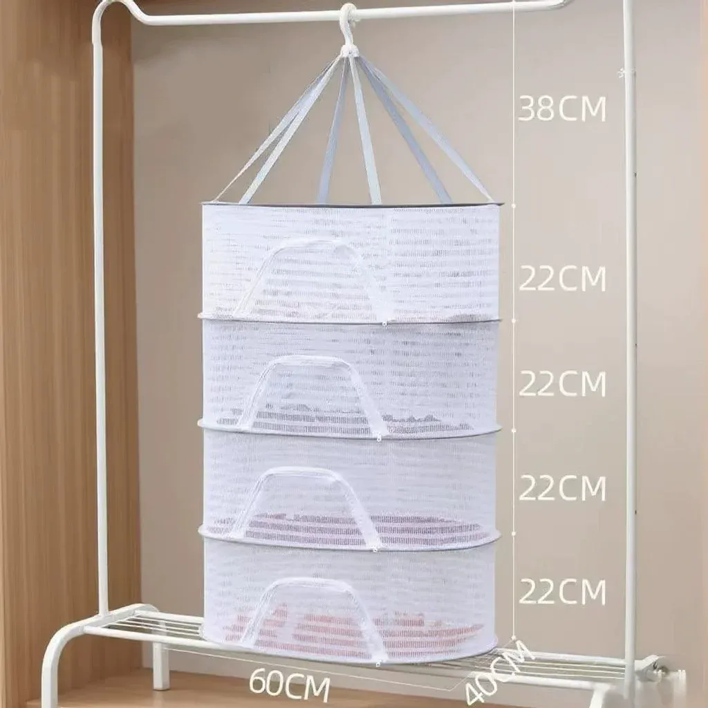 Filet de séchage pliable et portable en maille pour poisson, linge, fruits et légumes 9