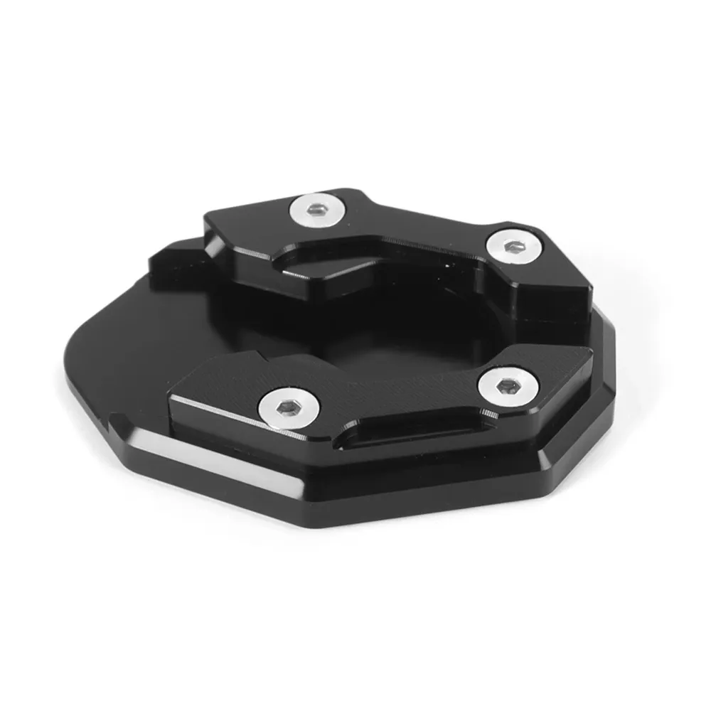 Béquille latérale universelle en aluminium pour moto, avec extension de pied et plaque de support 3