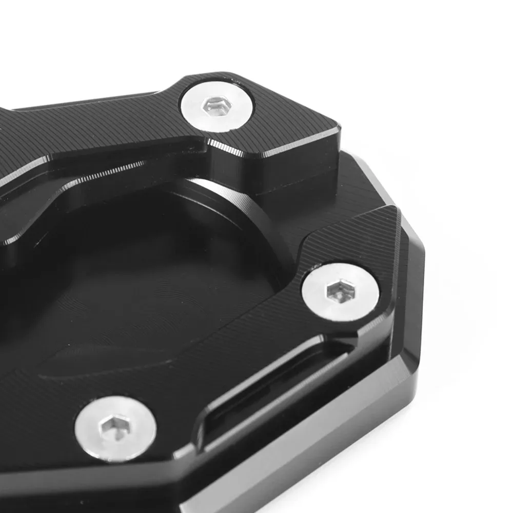 Béquille latérale universelle en aluminium pour moto, avec extension de pied et plaque de support 5